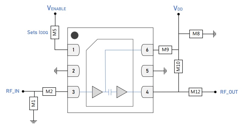 Schematic - Guerrilla RF GRF2133W Ultra-High Gain LNA